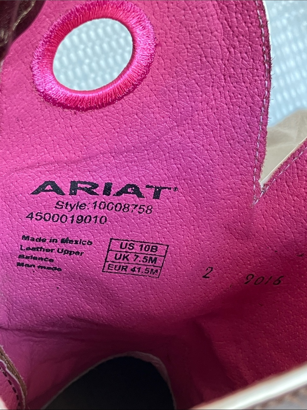 Ariat Crossfire Brown Pink Leather Square Toe Western Cowboy Boots Women's 10B - Picture 2 of 14